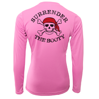 Saltwater Born Michigan Freshwater Born "Surrender The Booty" Women's Long Sleeve UPF 50+ Dry-Fit Shirt