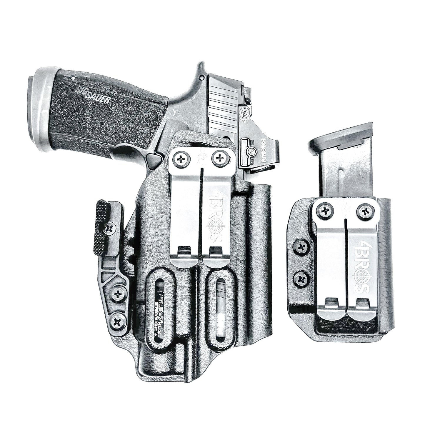 Four Brothers Sig P365-XMACRO & TLR-7 X or HL-X IWB Holster with Magazine Carrier Combo