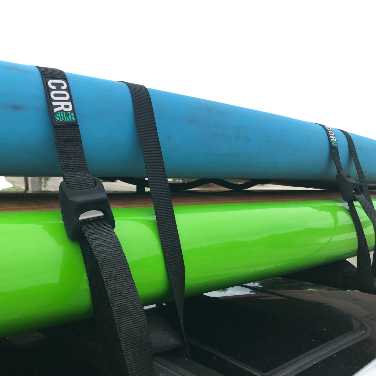 COR Surf Scratch Resistant Silicone Tie Down Straps 10 & 15 ft