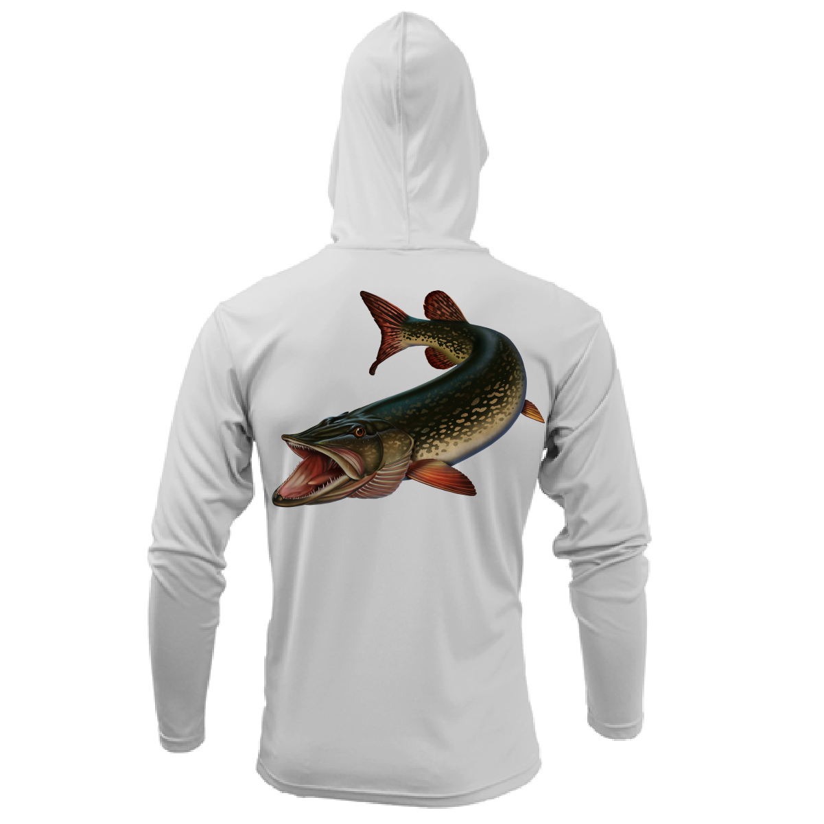 Saltwater Born Michigan Freshwater Born Pike Men's Long Sleeve UPF 50+ Dry-Fit Hoodie