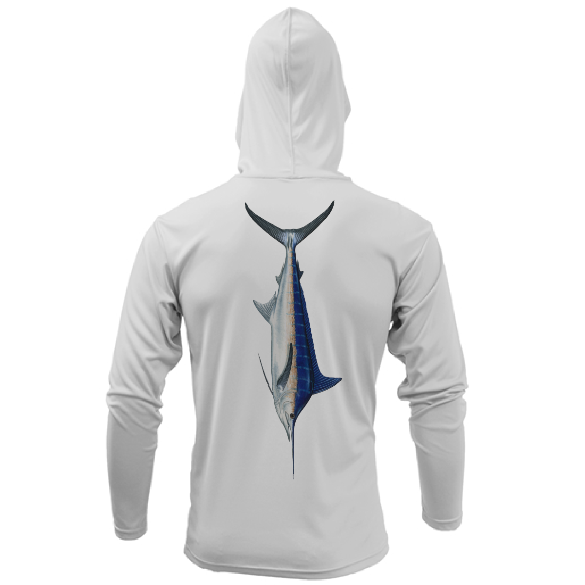 Saltwater Born Catalina Island, CA Blue Marlin Boy's Long Sleeve UPF 50+ Dry-Fit Hoodie
