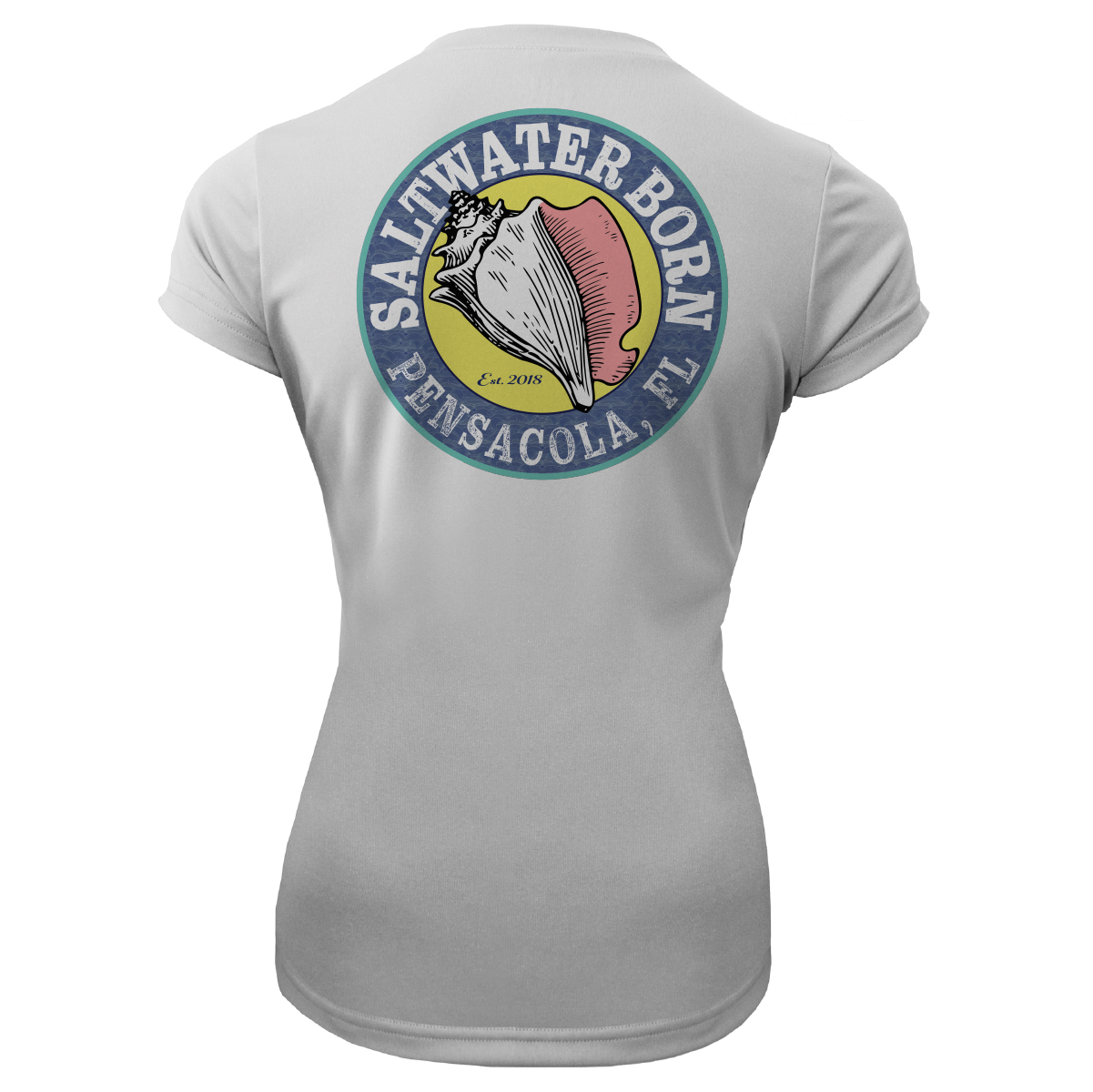 Saltwater Born Pensacola, FL "Life Is Better At The Beach" Turtle Women's Short Sleeve UPF 50+ Dry-Fit Shirt