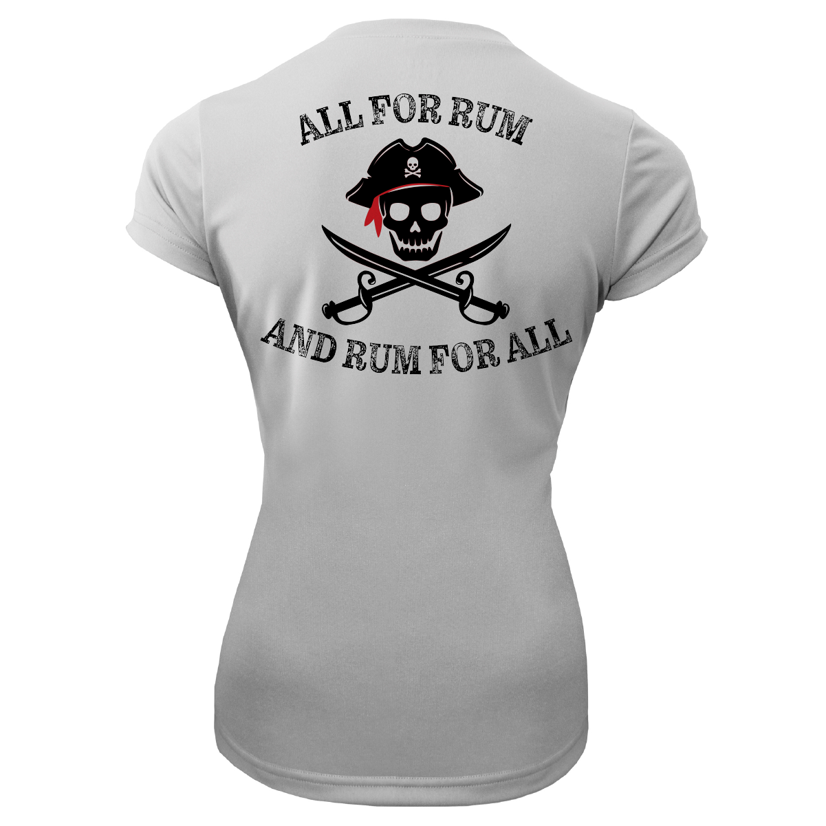 Saltwater Born DFW, TX Freshwater Born "All For Rum and Rum For All" Women's Short Sleeve UPF 50+ Dry-Fit Shirt