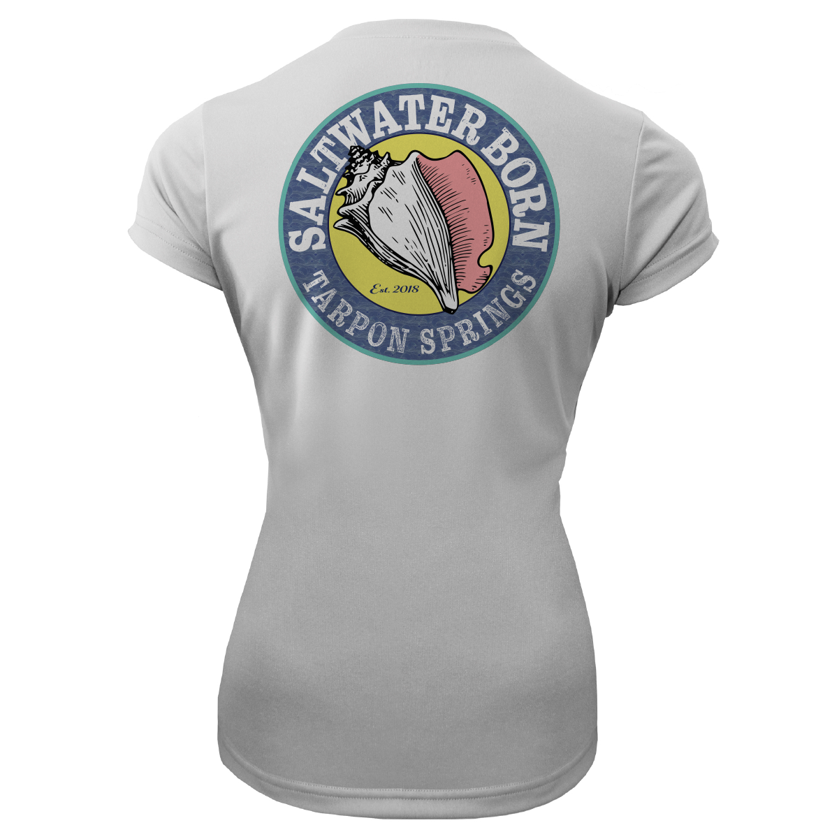 Saltwater Born Tarpon Springs Florida Girl Women's Short Sleeve UPF 50+ Dry-Fit Shirt