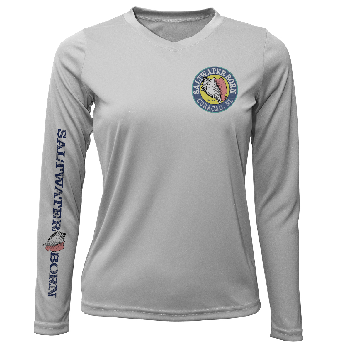 Saltwater Born Curaçao, Netherlands Kraken Women's Long Sleeve UPF 50+ Dry-Fit Shirt