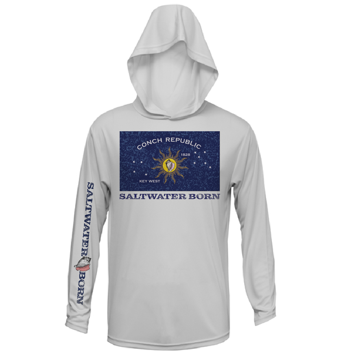 Saltwater Born Conch Republic Long Sleeve UPF 50+ Dry-Fit Hoodie