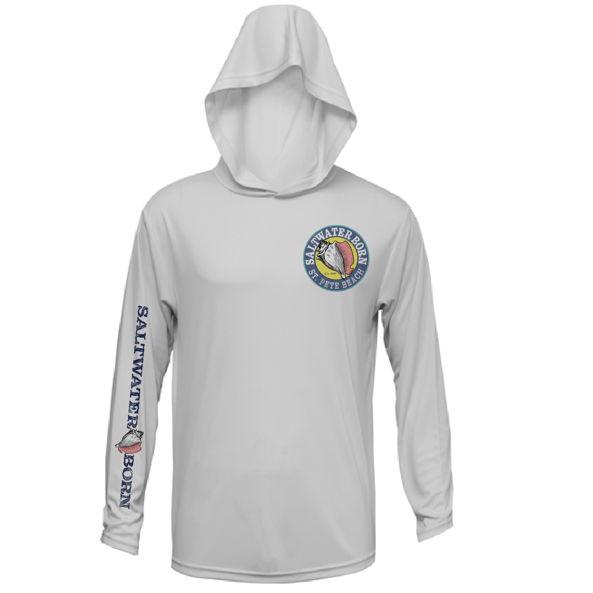 Saltwater Born St. Pete Beach, FL Blue Marlin Long Sleeve UPF 50+ Dry-Fit Hoodie