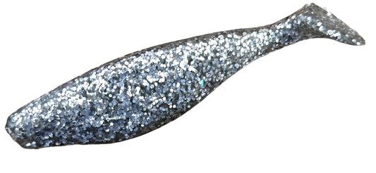 Just Lures Fishing Swim Shad 5" -  Silver Glitter / Clear