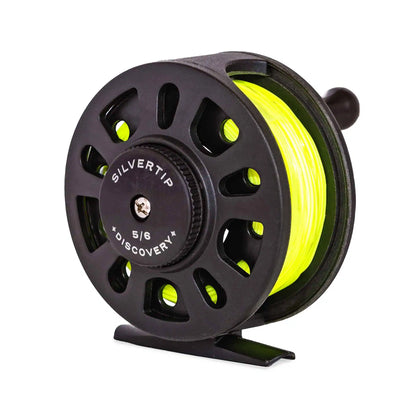 Jackson Hole Fly Co Silvertip Discovery 5/6 Fly Reel – Pre-Spooled Beginner Reel