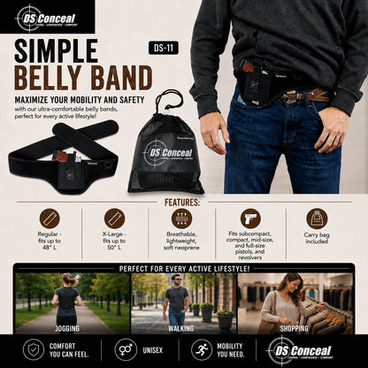 Unisex Simple Belly Band by Lady Conceal