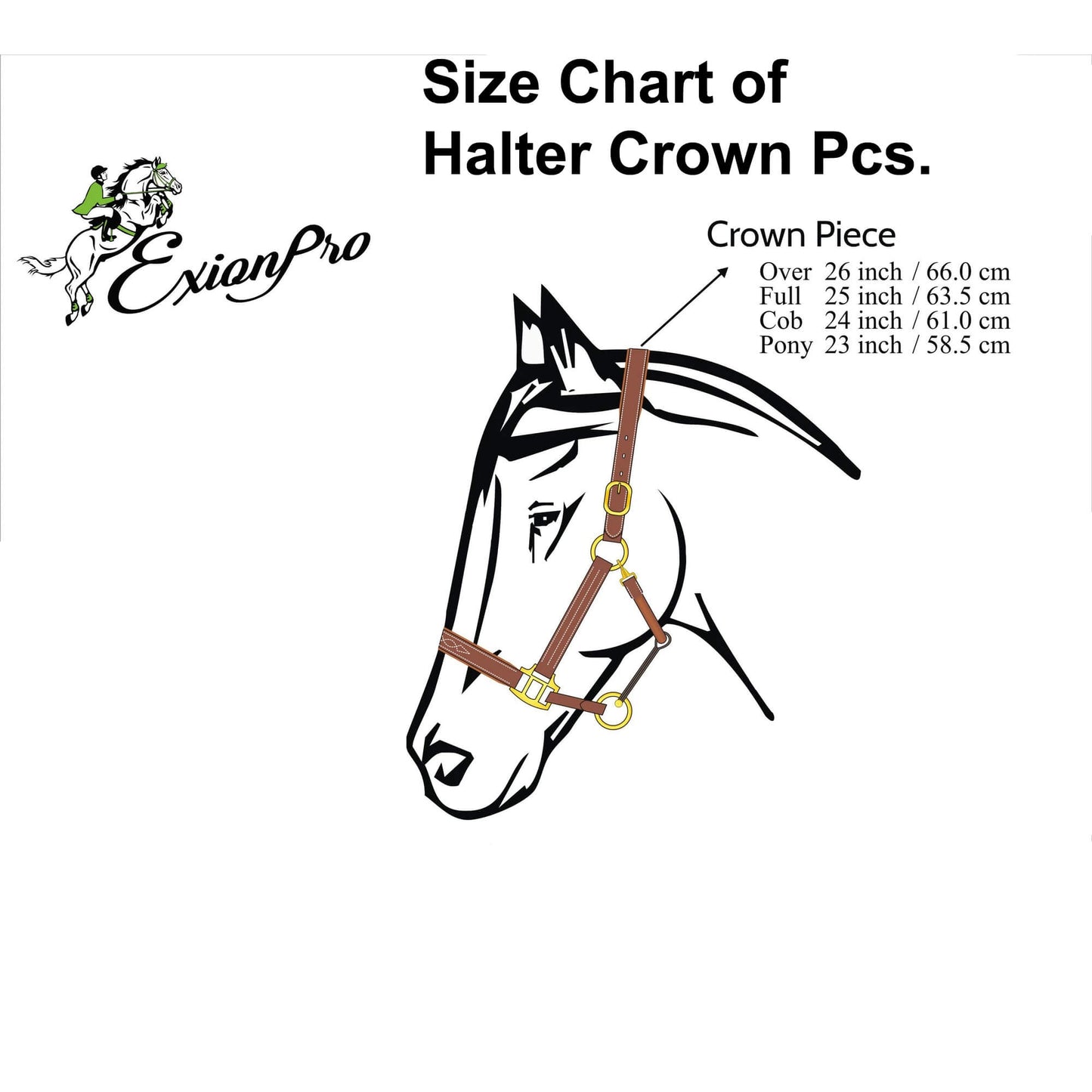 Bridles & Reins ExionPro Replacement Padded Halter Crown Piece