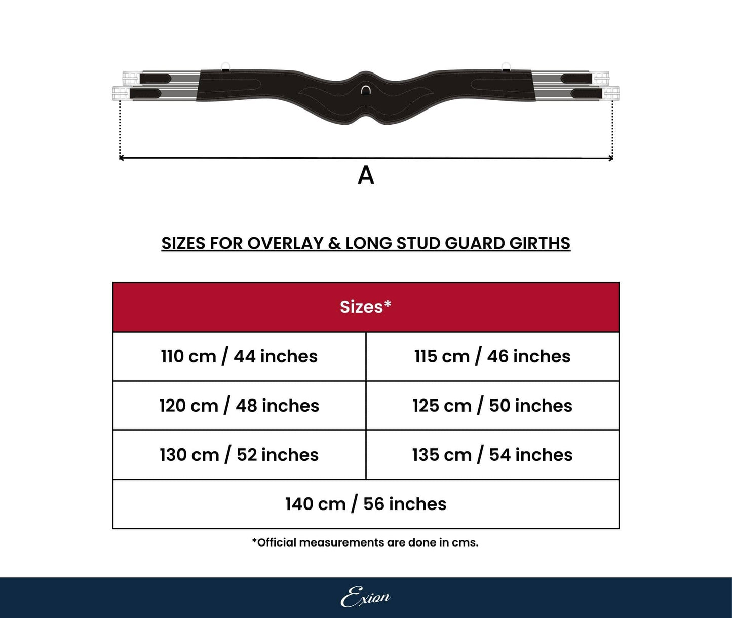 Bridles & Reins ExionPro Fancy Stitched Snap Over Lay Girth - Matching Elastic