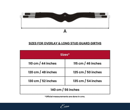 Bridles & Reins ExionPro Fancy Stitched Snap Over Lay Girth - Navy Blue Elastic with White Lines