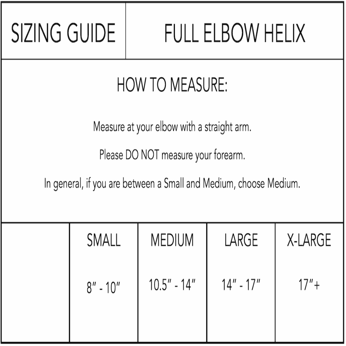 Body Helix Full Elbow Helix