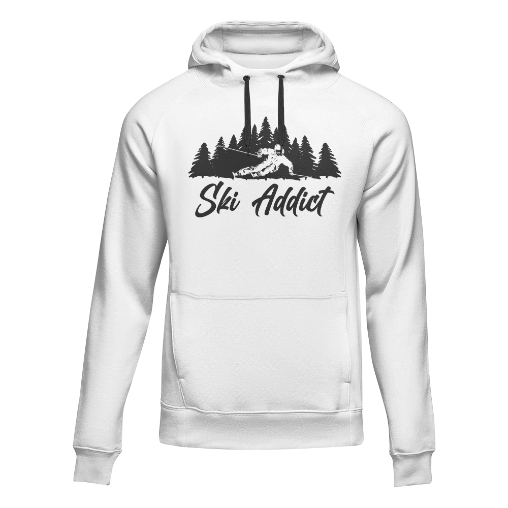 Outdoorzees Ski Addict Adult Fleece Hoodie