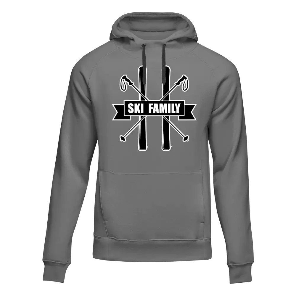 Outdoorzees Ski Family Adult Fleece Hoodie
