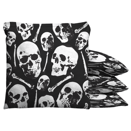 Baggo Skull Pattern Baggo Cornhole Bean Bag Toss Bags (set of 8)