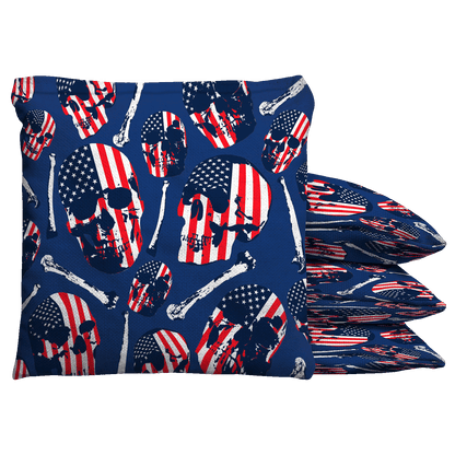 Baggo Skull Pattern Baggo Cornhole Bean Bag Toss Bags (set of 8)