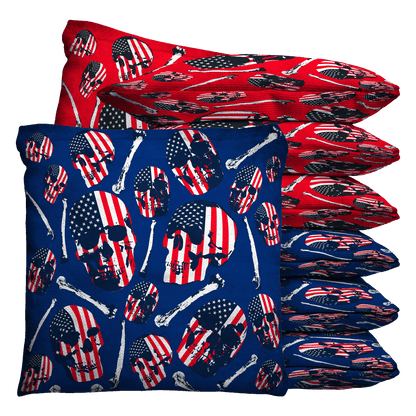 Baggo Skull Pattern Baggo Cornhole Bean Bag Toss Bags (set of 8)