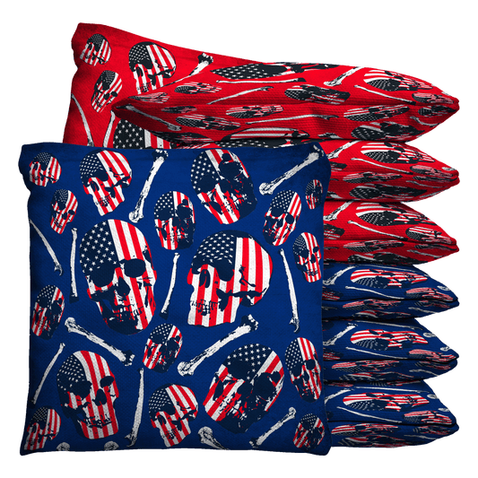 Baggo Skull Pattern Cornhole Bean Bag Toss Bags (set of 8)