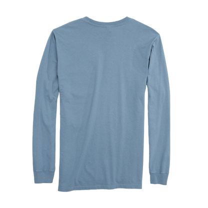 Saltwater Born Men's Linear Logo Cotton Long Sleeve Shirt