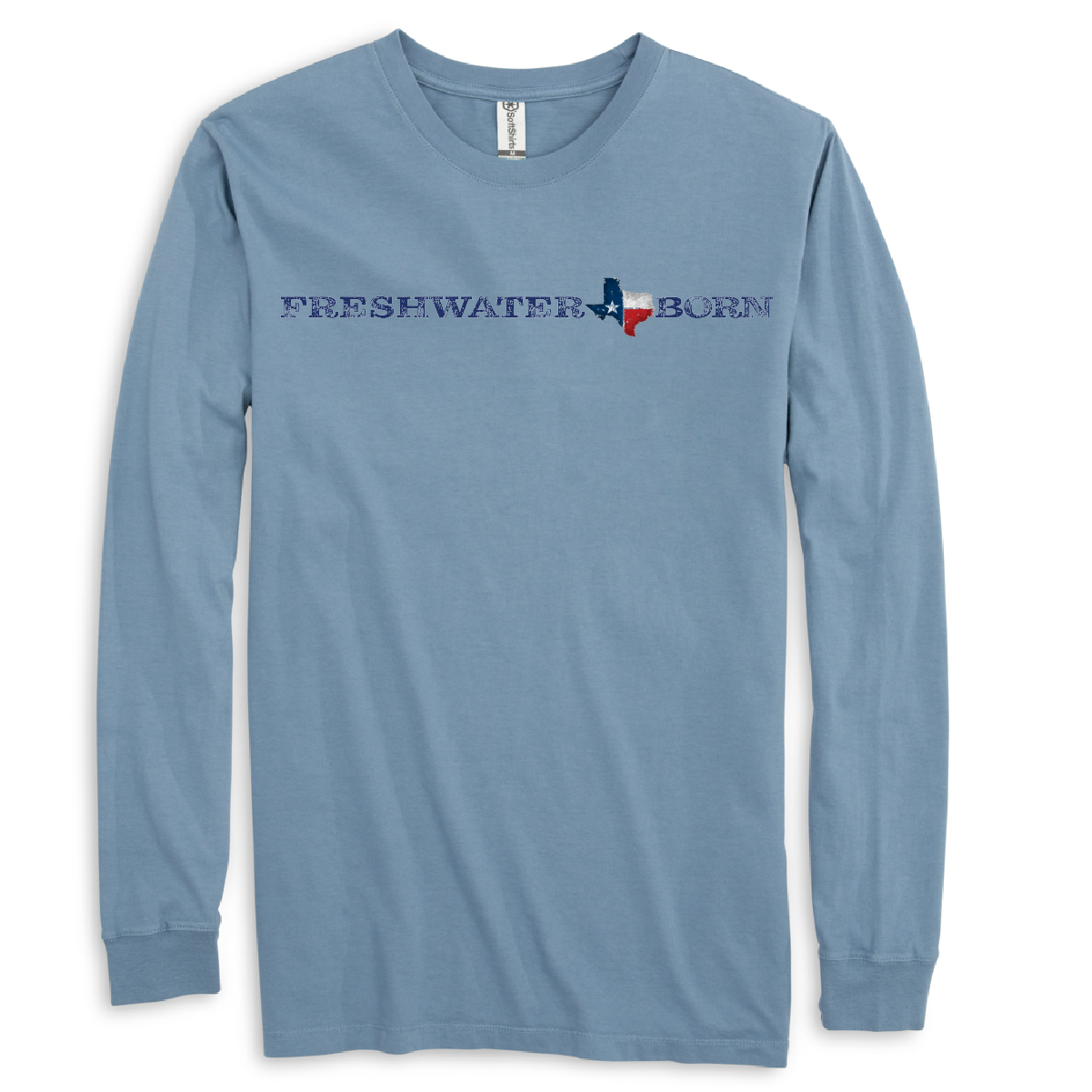 Saltwater Born Texas Freshwater Born Linear Logo Women's Cotton Long Sleeve Shirt