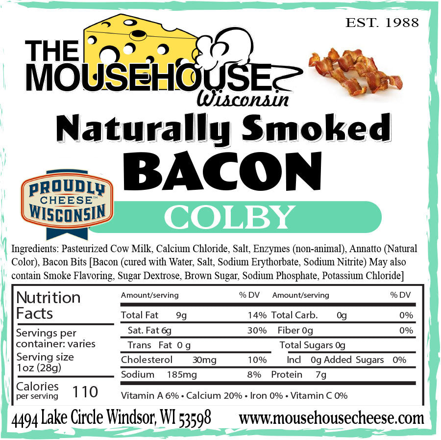 Mousehouse Cheesehaus Smoked Bacon Colby