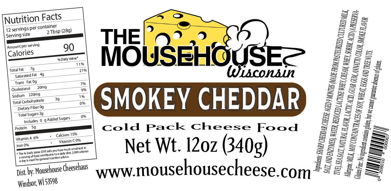 Mousehouse Cheesehaus Smokey Cheddar Spread, 12 oz