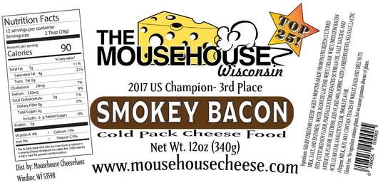 Mousehouse Cheesehaus Smokey Bacon Cheddar Spread, 12 oz