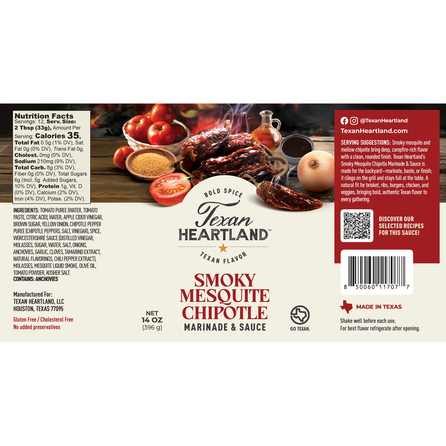 Texan Heartland Smoky Mesquite Chipotle Marinade & Sauce