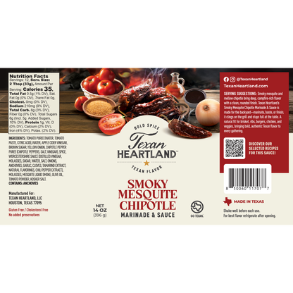 Texan Heartland Smoky Mesquite Chipotle Marinade & Sauce