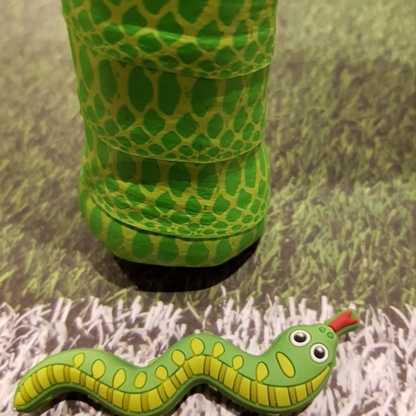 Racket Pets Snake Green Tennis Overgrip Tape and Matching Shock Absorbing Dampener for Tennis Racket