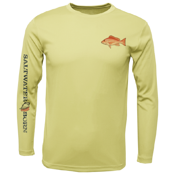SK Snapper on Chest Long Sleeve UPF 50+ Dry-Fit Shirt