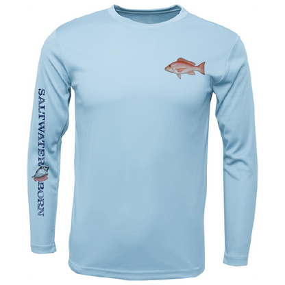 SK Snapper on Chest Long Sleeve UPF 50+ Dry-Fit Shirt