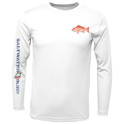 SK Snapper on Chest Long Sleeve UPF 50+ Dry-Fit Shirt