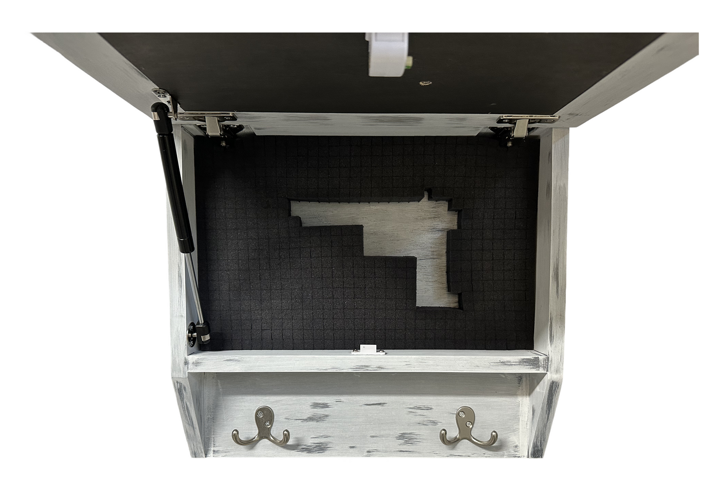 Bellewood Designs - Hidden Gun Safe Coat Rack Snow Mountain Wall Decoration Concealed Shelf Firearm Cabinet
