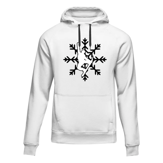 Outdoorzees Snowboard Snowflake Adult Fleece Hoodie