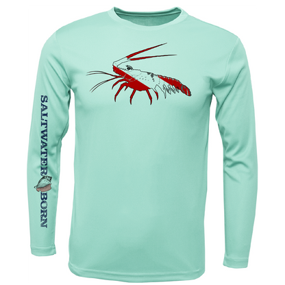 Saltwater Born Key West, FL Spiny Lobster Diver Long Sleeve UPF 50+ Dry-Fit Shirt