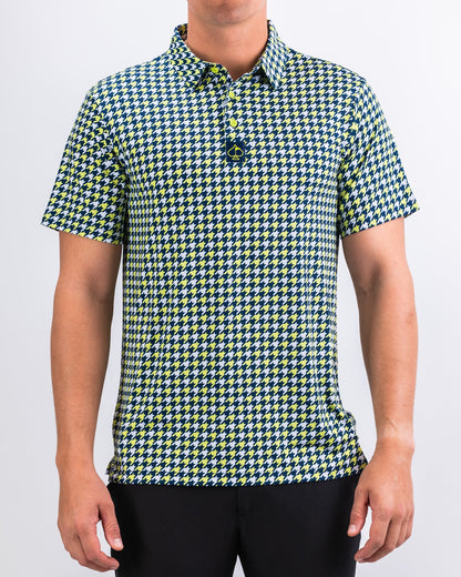 Pins and Aces Houndstooth Lime