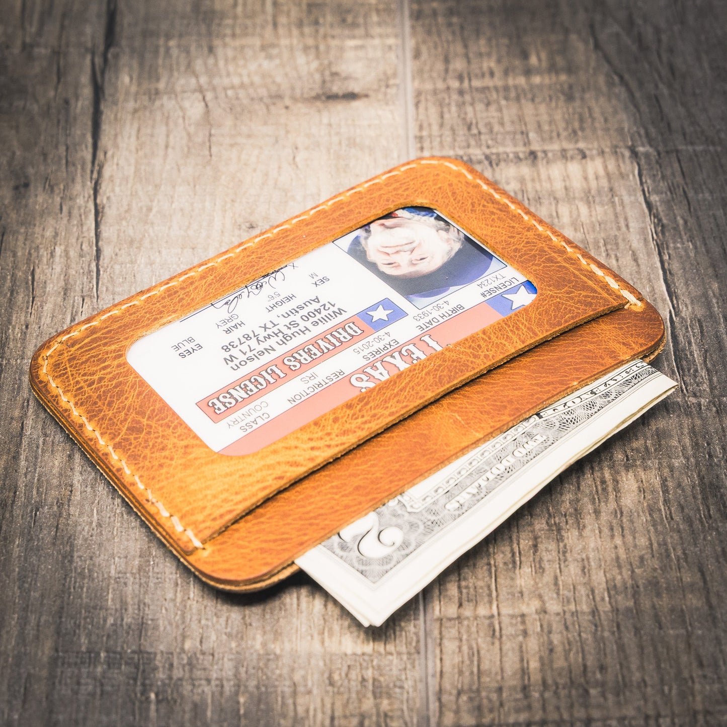 Bull Sheath Leather Pflugerville Card Wallet