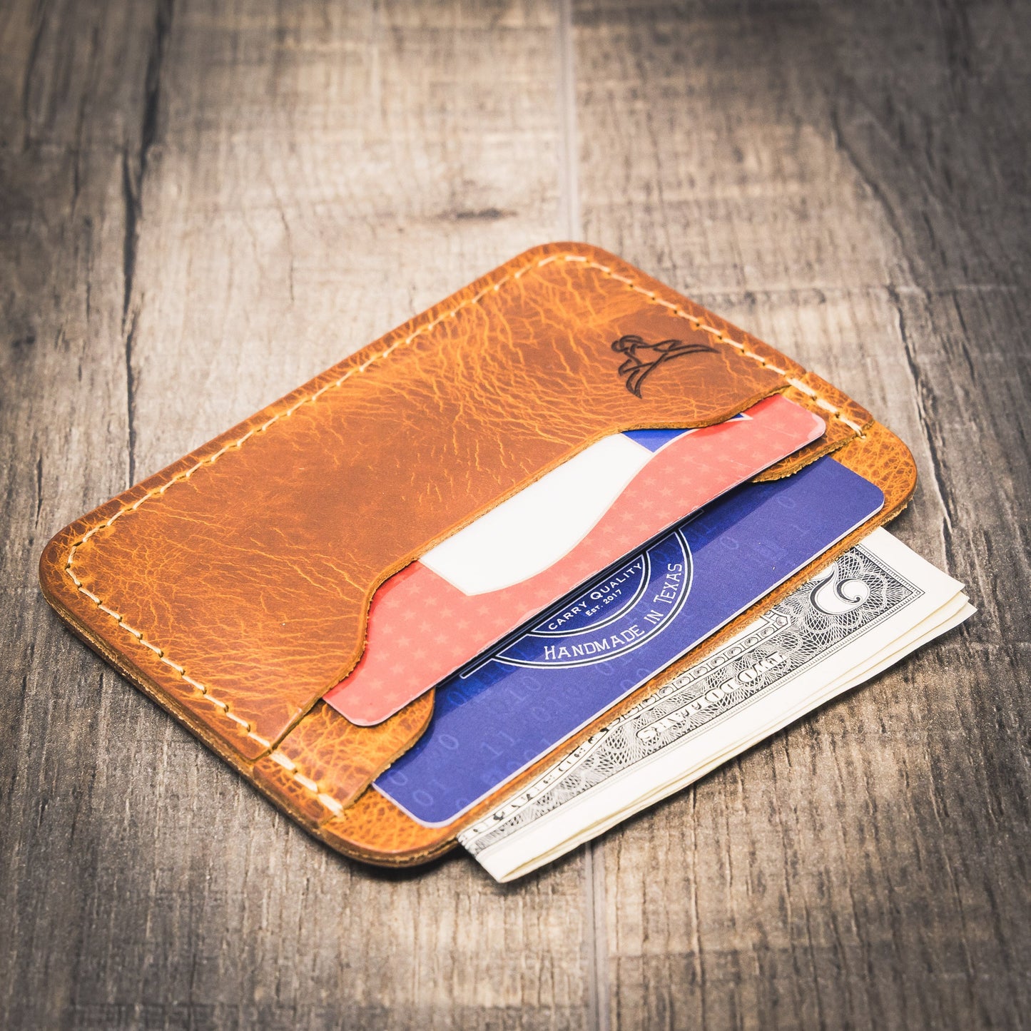 Bull Sheath Leather Pflugerville Card Wallet