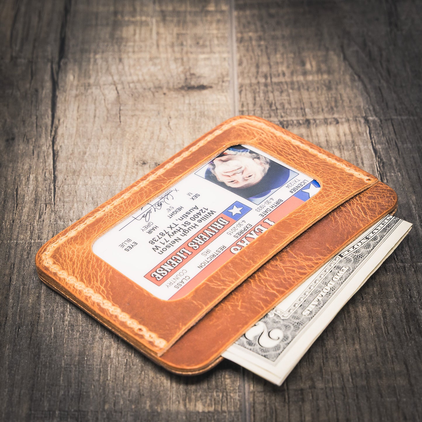 Bull Sheath Leather Pflugerville Card Wallet