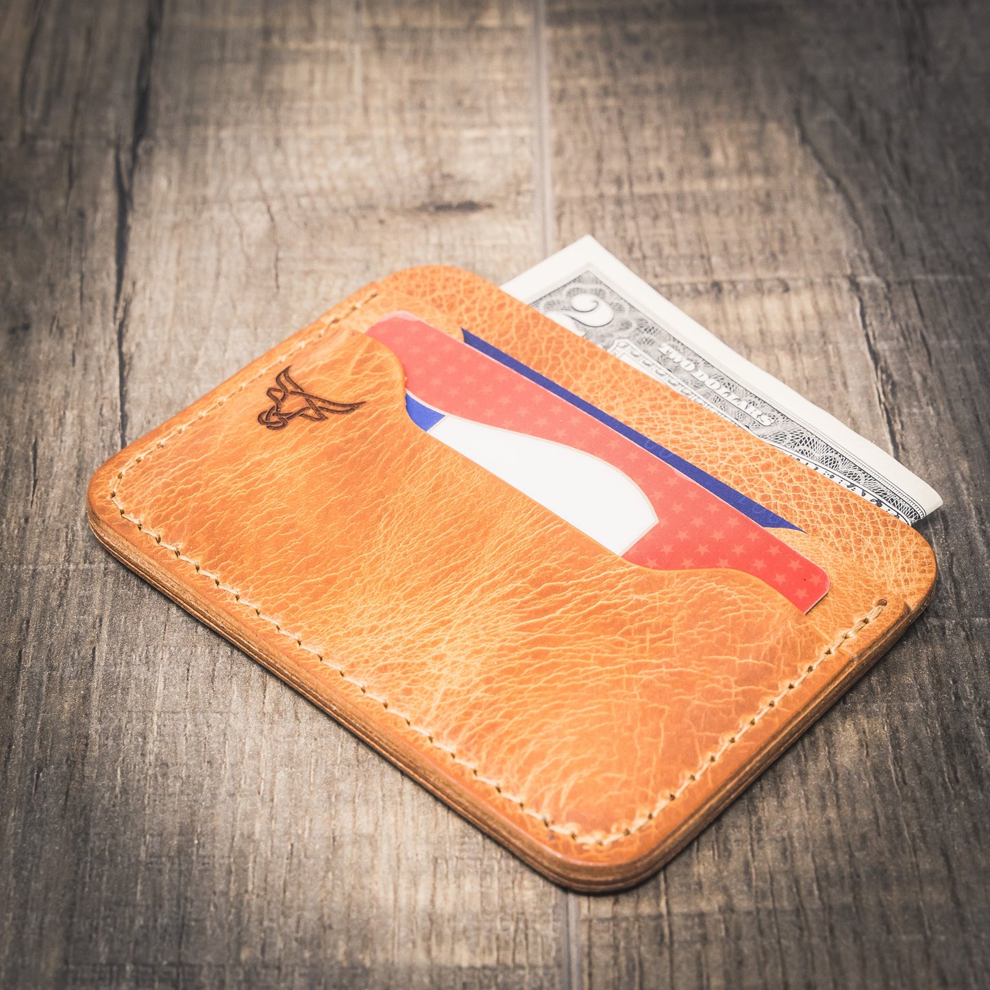 Bull Sheath Leather Pflugerville Card Wallet