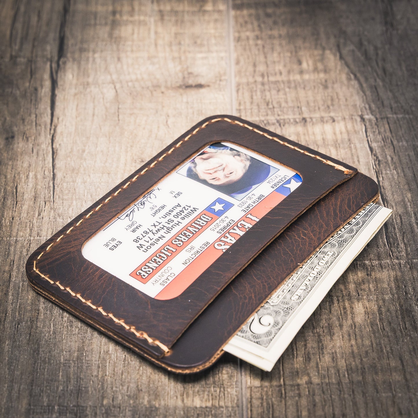 Bull Sheath Leather Pflugerville Card Wallet
