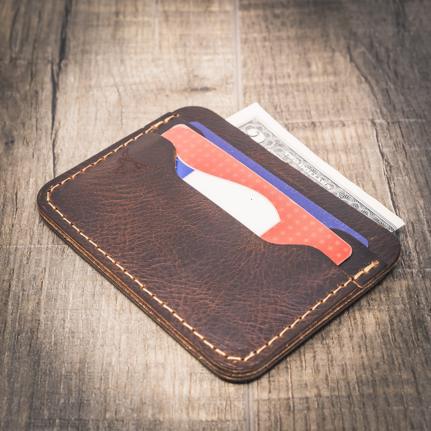 Bull Sheath Leather Pflugerville Card Wallet