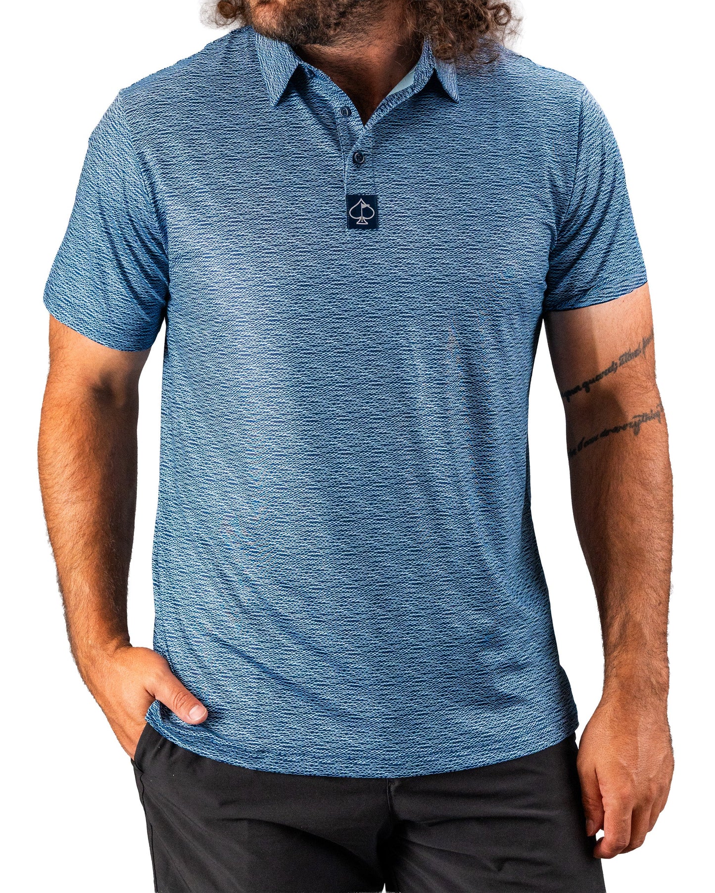 Pins and Aces Squiggle Blue