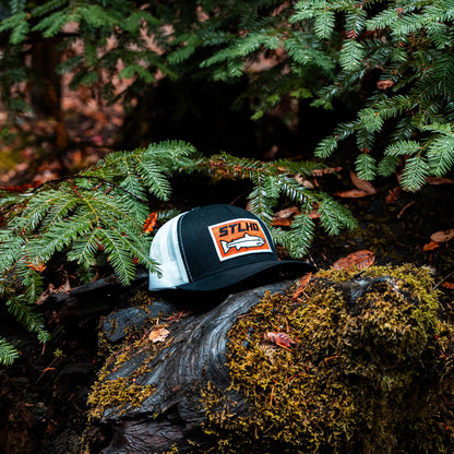 STLHD Standard White & Black Trucker Snapback Hat