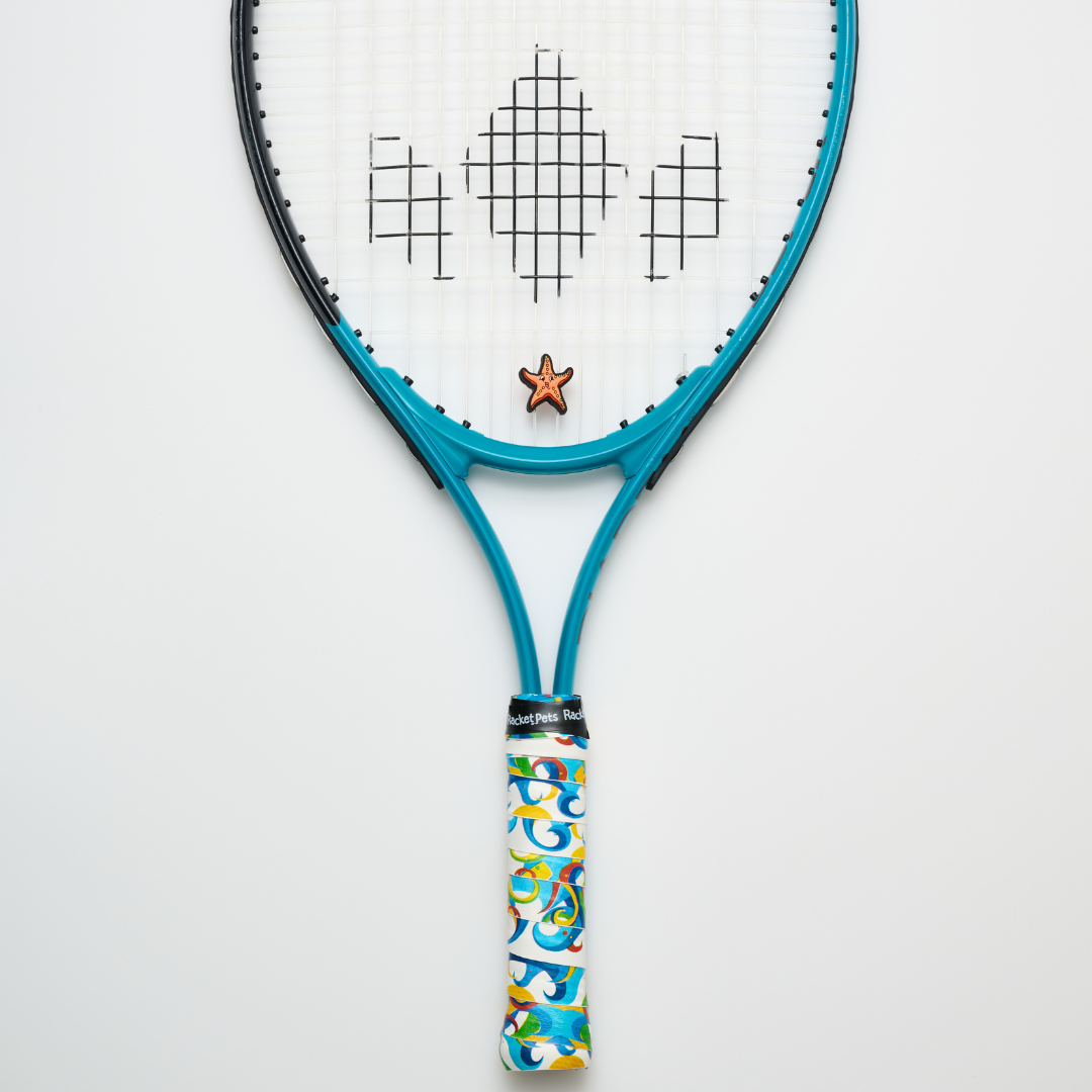 Racket Pets Overgrip Tape for Tennis Racquet - Sea Life - Blue (pack of 2)