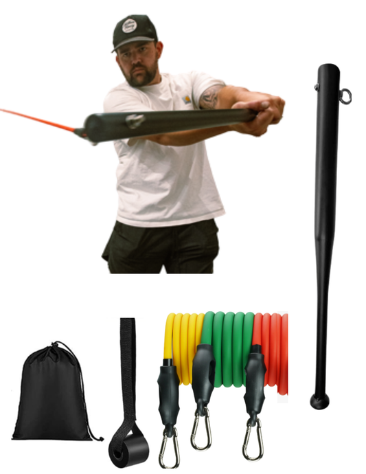Power Swing Starter Bundle - Baseball & Softball Swing Trainer – 1 Attachment Point - Includes 4 week bat speed accelerator program