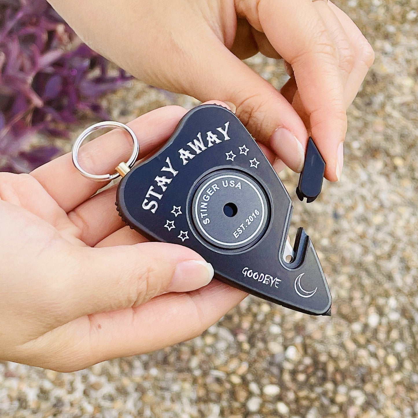 Stinger Survival Tools Secure Alert Personal Safety Keychain Alarm (Black Stay Away)